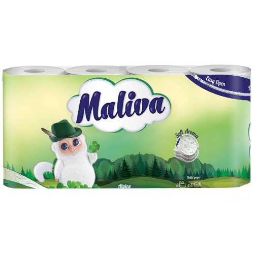 Тоалетна Хартия MALIVA Alpine 8бр 1