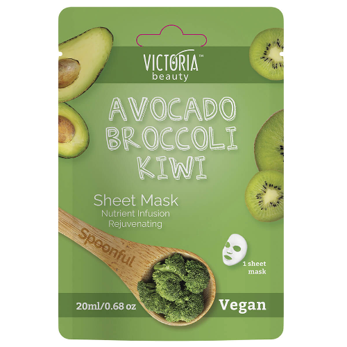Шийт Маска VICTORIA BEAUTY Spoonful с Авокадо, Киви и Броколи 20мл 1