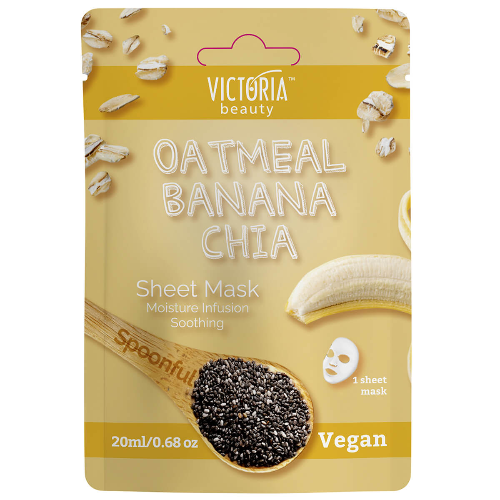 Шийт Маска VICTORIA BEAUTY Spoonful с Овесени Ядки, Банан и Чиа 20мл 1