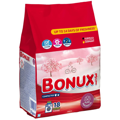 Прах за Пране BONUX Магнолия 1,17кг 18п 1