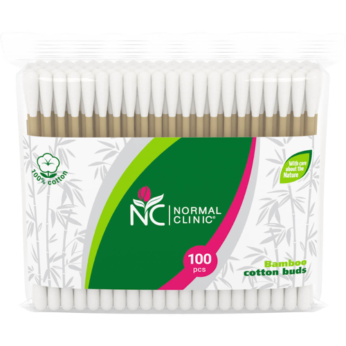 Бамбукови Клечки за Уши NORMAL CLINIC ZIP 100бр 1