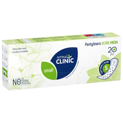 Ежедневни Дамски Превръзки NORMAL CLINIC Cotton Fresh 20бр 1