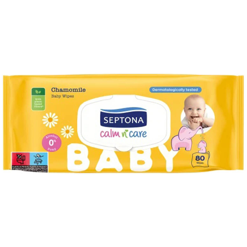 Влажни Кърпи SEPTONA Бебе Лайка 80бр с капак 1