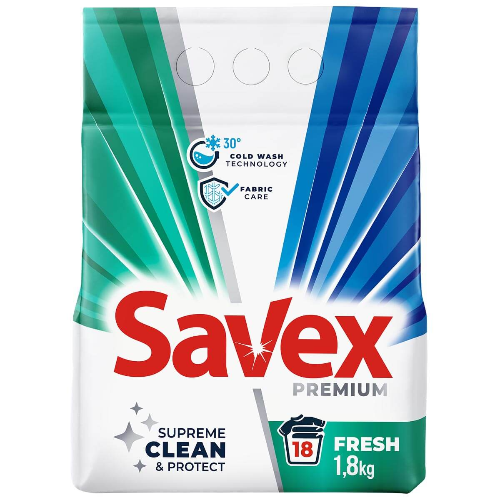 Прах за Пране SAVEX Premium Fresh 20 пранета 1,8кг 1
