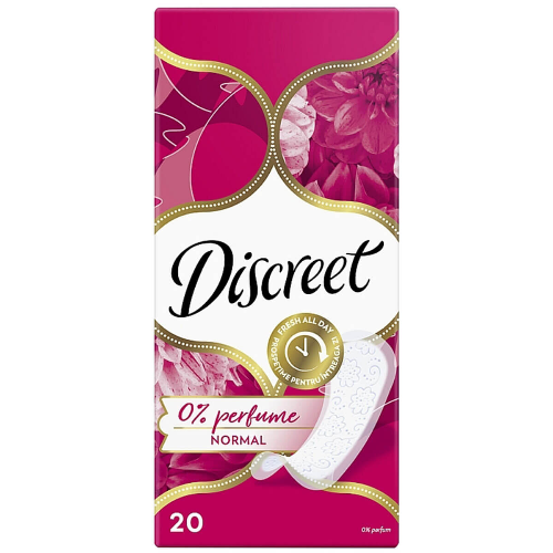 Дамски Превръзки DISCREET 0% Perfume Normal 20бр 1