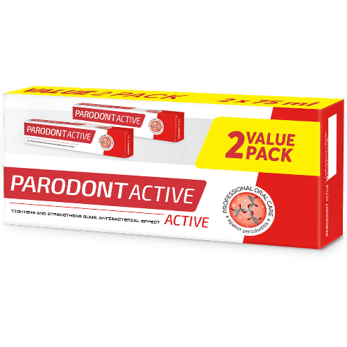 Паста за Зъби ASTERA Parodont Active 1+1 2х75мл Червена 1