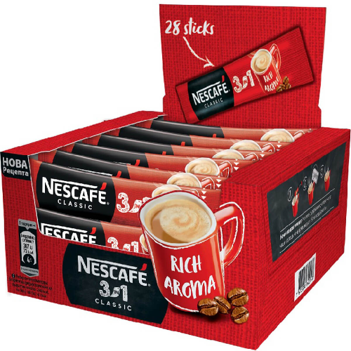 Разтворимо Кафе NESCAFE 3в1 Classic 28бр Кутия 1 1
