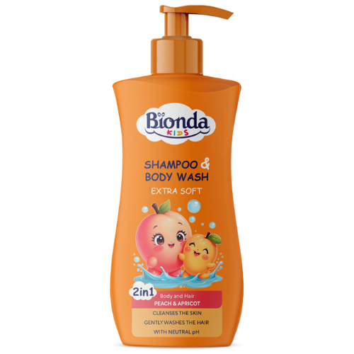 Шампоан и Душ Гел BIONDA KIDS Праскова и Кайсия 500мл 1