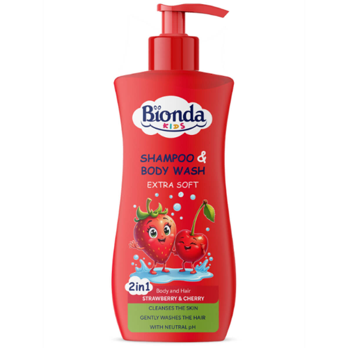 Шампоан и Душ Гел BIONDA KIDS Ягода и Череша 500мл 1