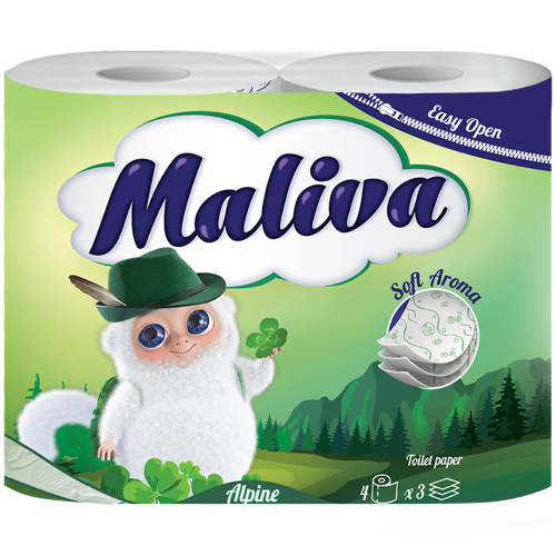 Тоалетна Хартия MALIVA Alpine 4бр 1
