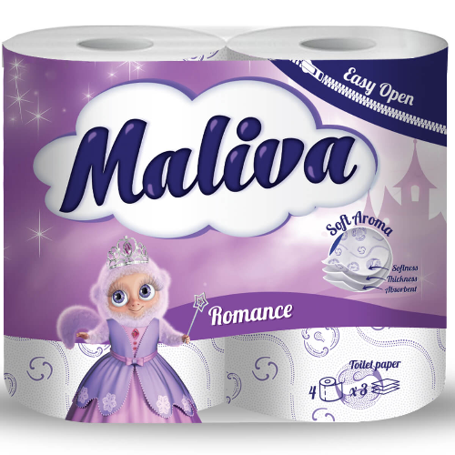 Тоалетна Хартия MALIVA Romance 4бр 1