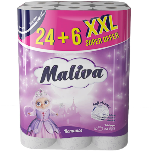 Тоалетна Хартия MALIVA Romance XXL 24+6бр 1
