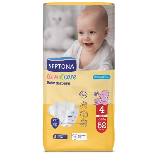 Пелени SEPTONA MAXI 4 (8-13кг) 52бр 1