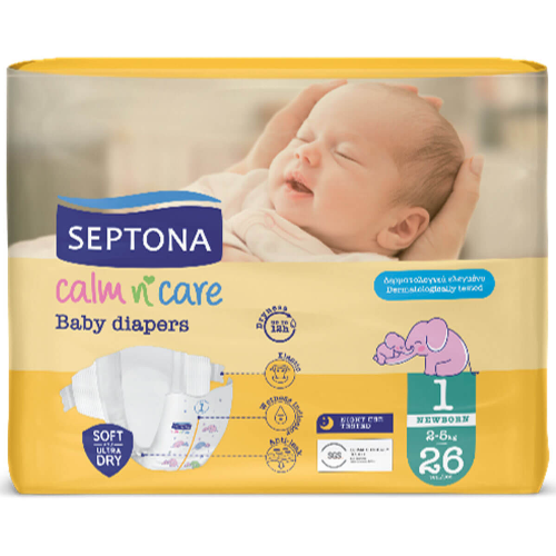 Пелени SEPTONA NEWBORN 1 (2-5кг) 26бр 1