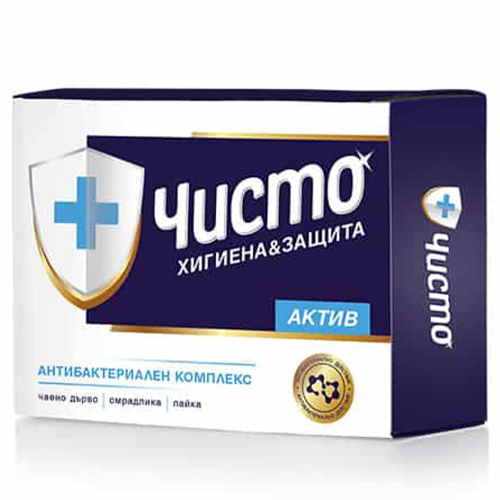 Сапун ЧИСТО Актив 100гр Син 1