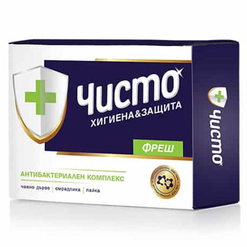 Сапун ЧИСТО Фреш 100гр Зелен 1