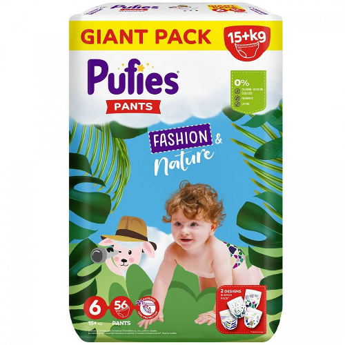 Памперс Гащички PUFIES Pants GP 6 Extra Large (15+кг) 56бр 1