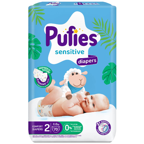Памперс PUFIES Pants MP 2 Mini (4-8кг) 70бр 1