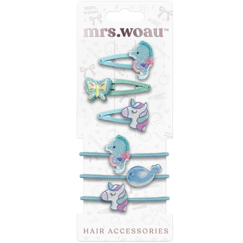 Фиби и Ластици MRS WOAU Hair Elastic+Clip BH 240328-162 1