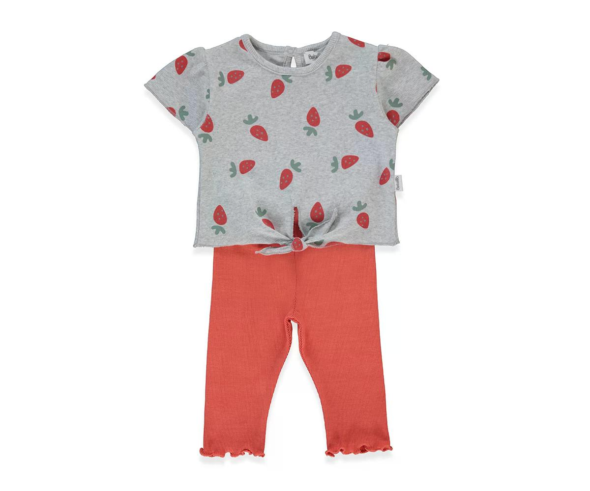Бебешки комплект Bebetto с тениска и клин Strawberry (3&ndash;6 м) 1