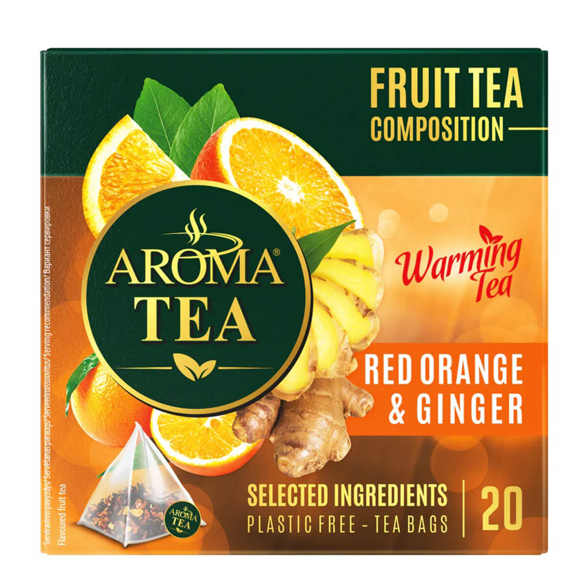 Чай AROMA Gold Плодов Джинджифил и Портокал кутия 20бр 40гр 1