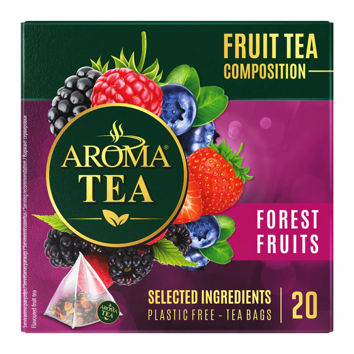 Чай AROMA Gold Плодов Горски Плод кутия 20бр 40гр 1