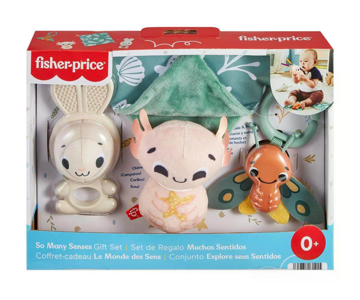 Подаръчен комплект за сетивата Fisher Price &ndash; бебешки играчки 1