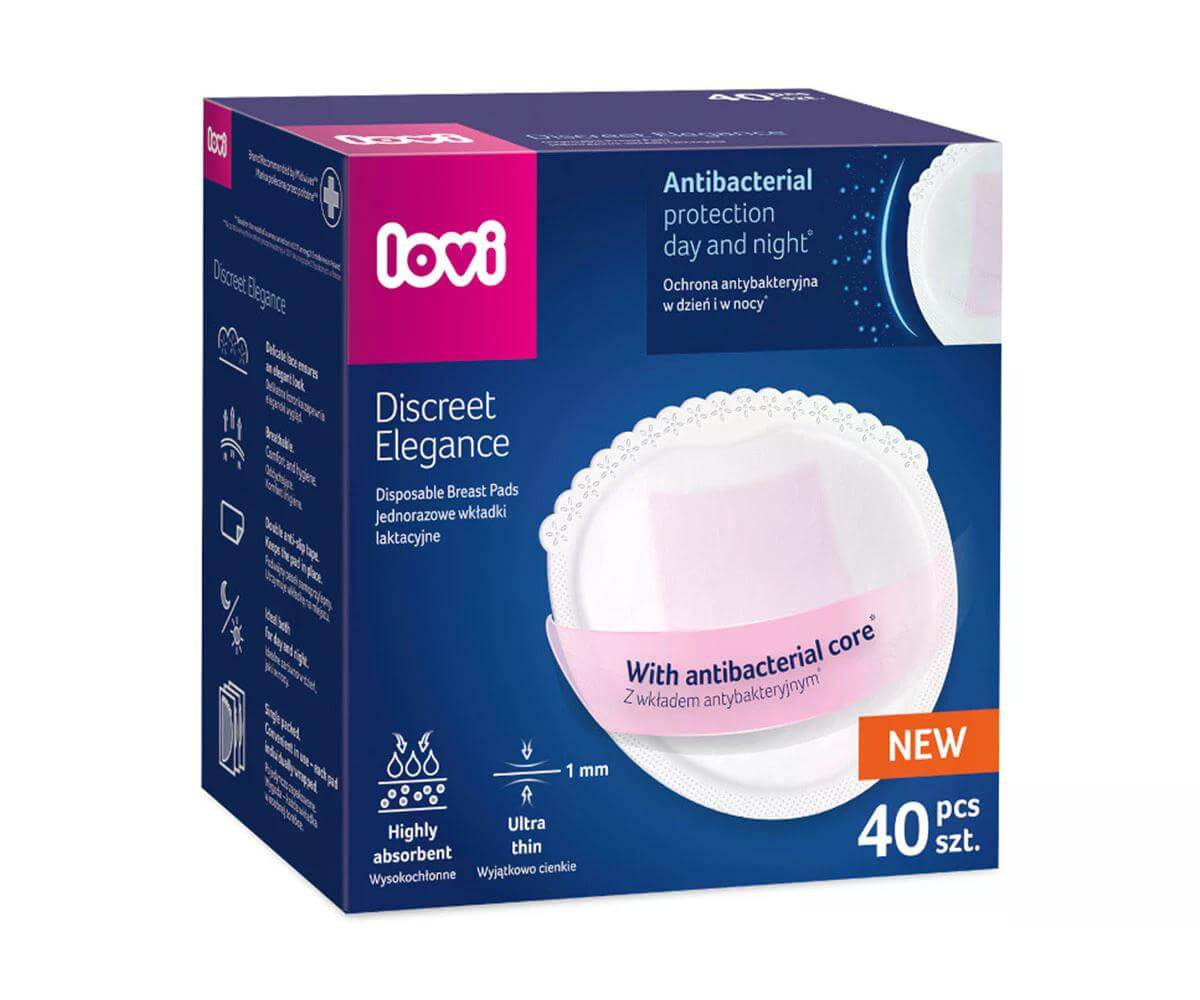 Подплънки за кърма Lovi Discreet Elegance, бели, 40 броя 1
