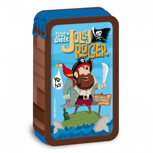 Ученически несесер с два ципа Ars Una Jolly Roger 1