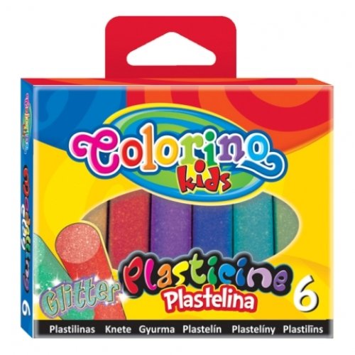 Брокатен пластилин 6 цвята Colorino 1