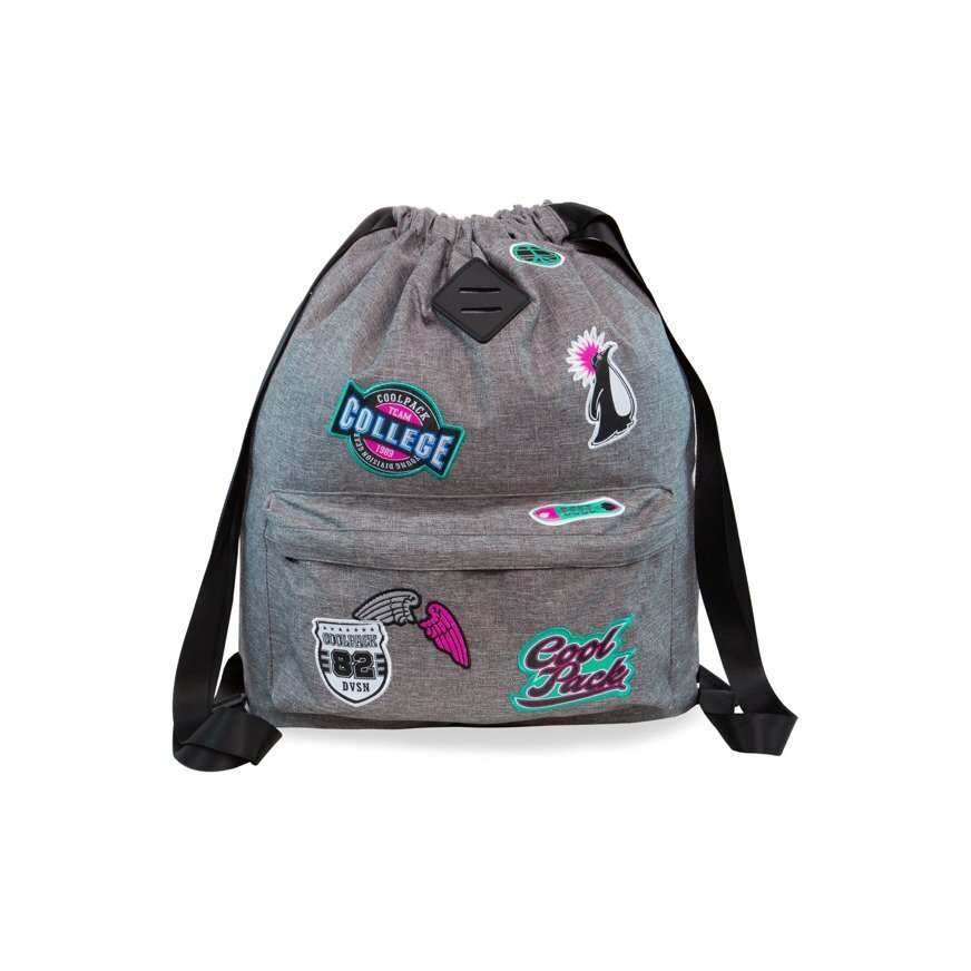 Раница COOLPACK - URBAN - GREY BADGES GIRLS 1