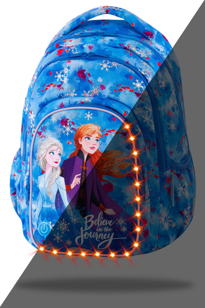 Ученическа светеща раница Spark L Frozen Dark LED 1