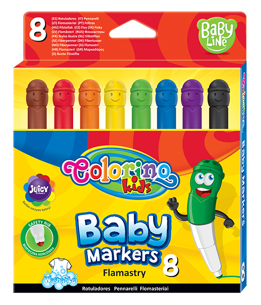 Флумастери за бебе Colorino 8 цвята 1