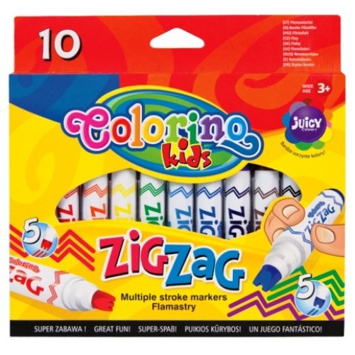 Флумастри Зиг-заг 10 цвята Colorino 1