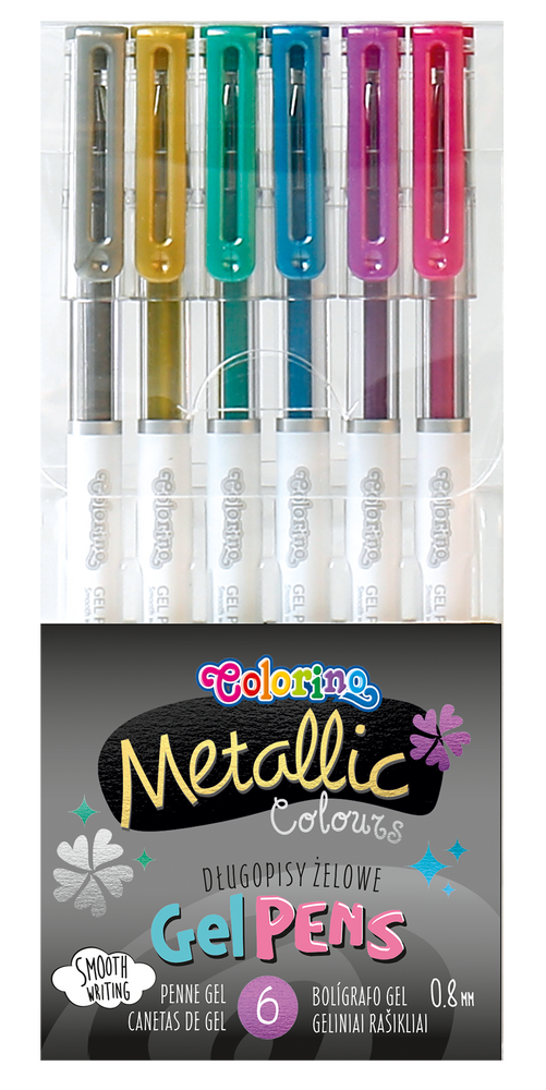Цветни химикали 6 цвята металик Colorino 1