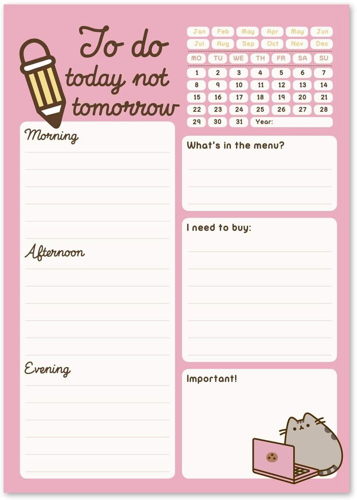 Седмичен планeр A5 Pusheen 1
