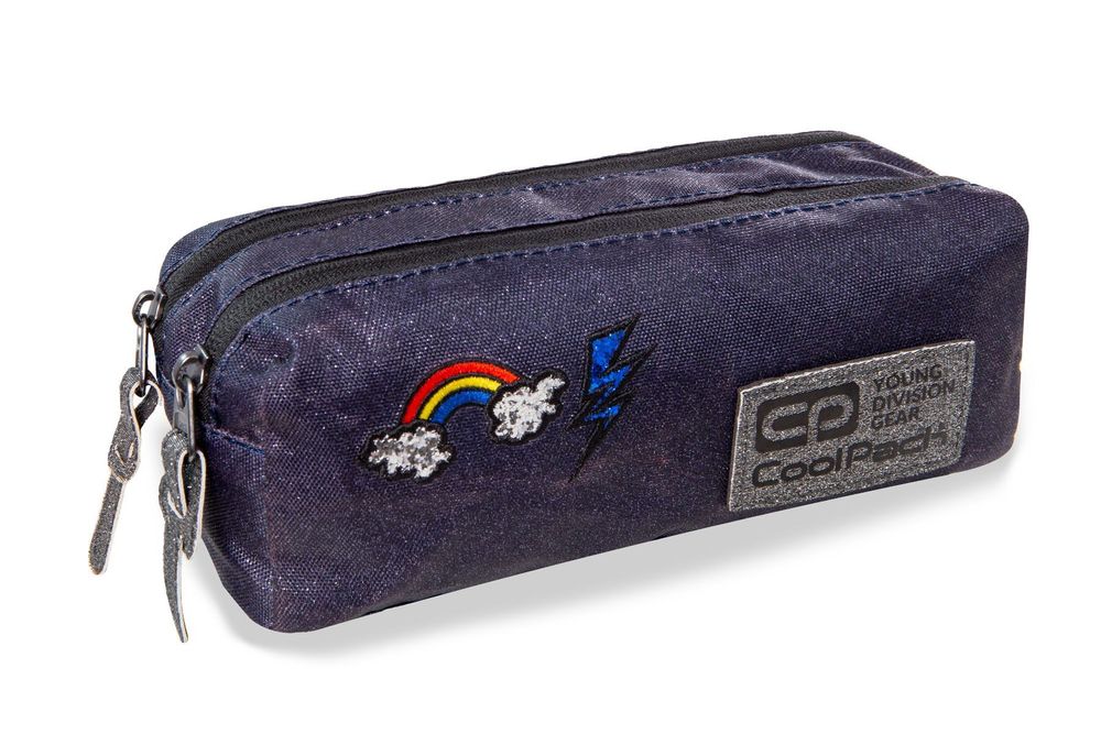 Ученически несесер Coolpack - Edge - Sparkling Badges Jeans 1