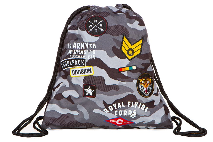 Спортна торба SPRINT camo black badges 1