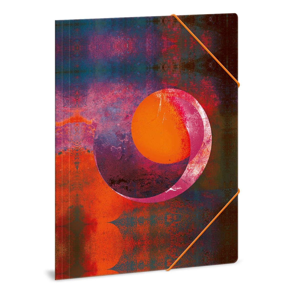 Папка с ластик А4 Ars Una Orange Moon 1