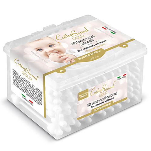 Бебешки Клечки за Уши COTTON SOUND Gold цветни 90бр 1
