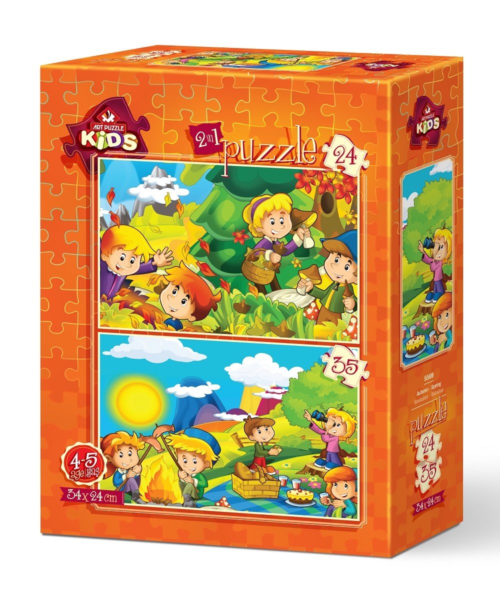 Пъзел 2 в 1 Art Puzzle 24 + 35 части Пролет - Есен 1