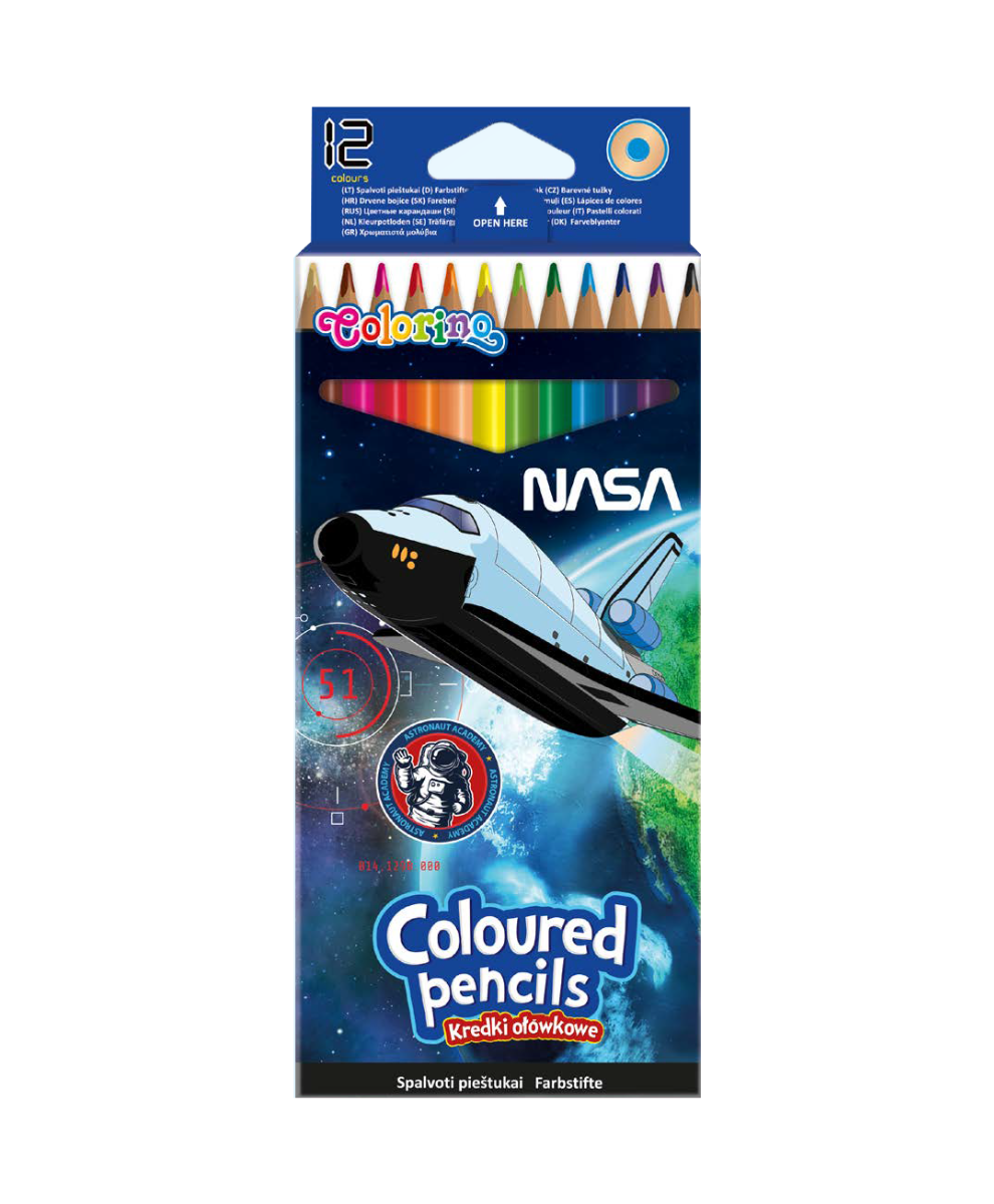 Цветни моливи 12 цв. Nasa Colorino 1