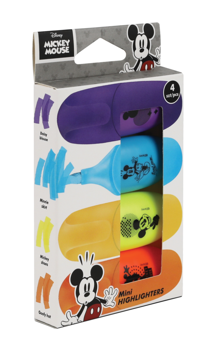 Комплект 4бр мини текстмаркери COOLPACK - Mickey Mouse 1