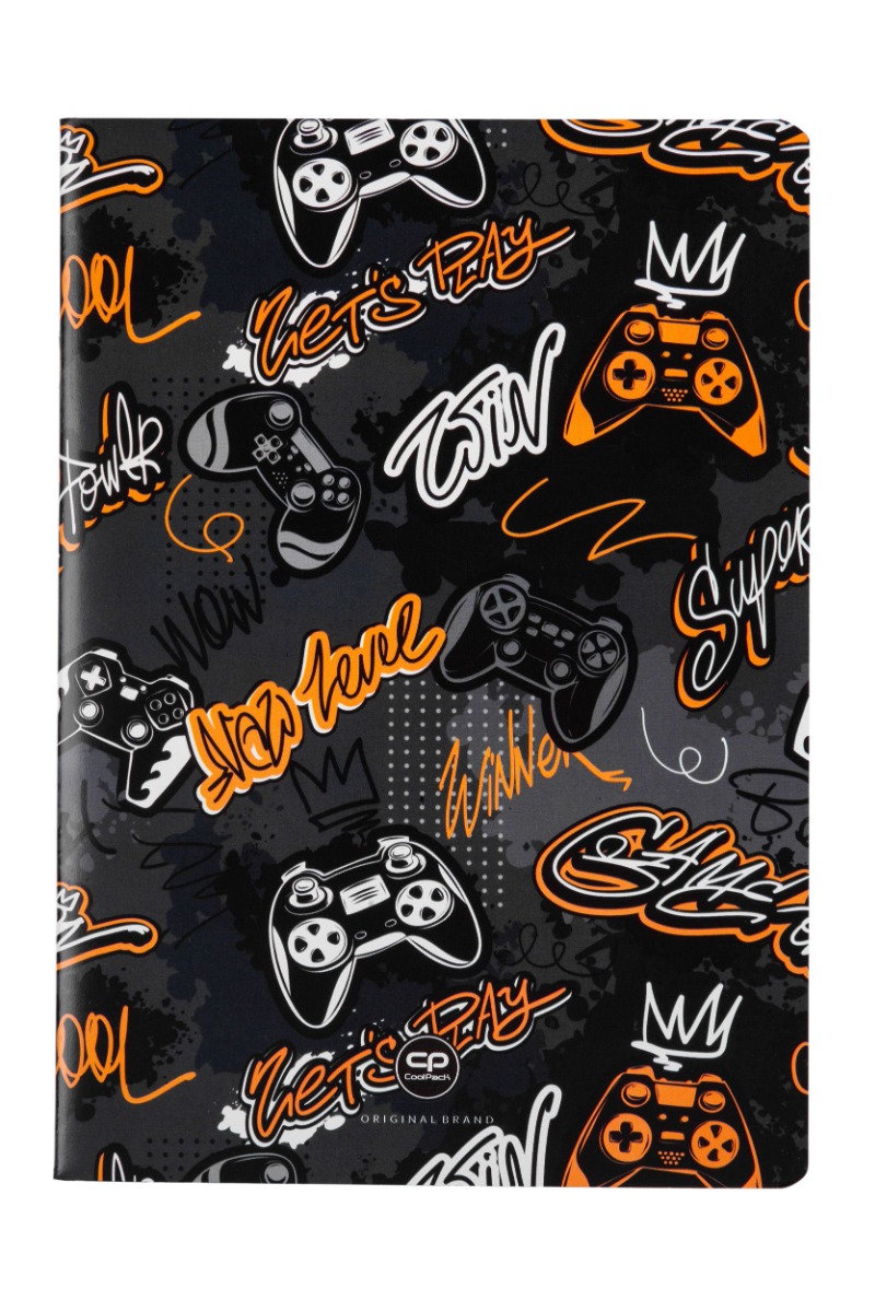 Тетрадка А5 Coolpack мека корица PP 32л. квадратчета Gamer 1