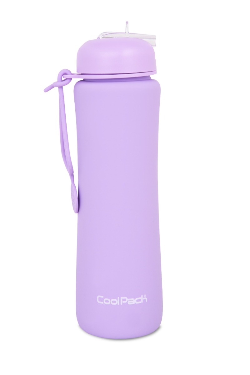 Сгъваема силиконова бутилка COOLPACK - PUMP - Powder purple 1