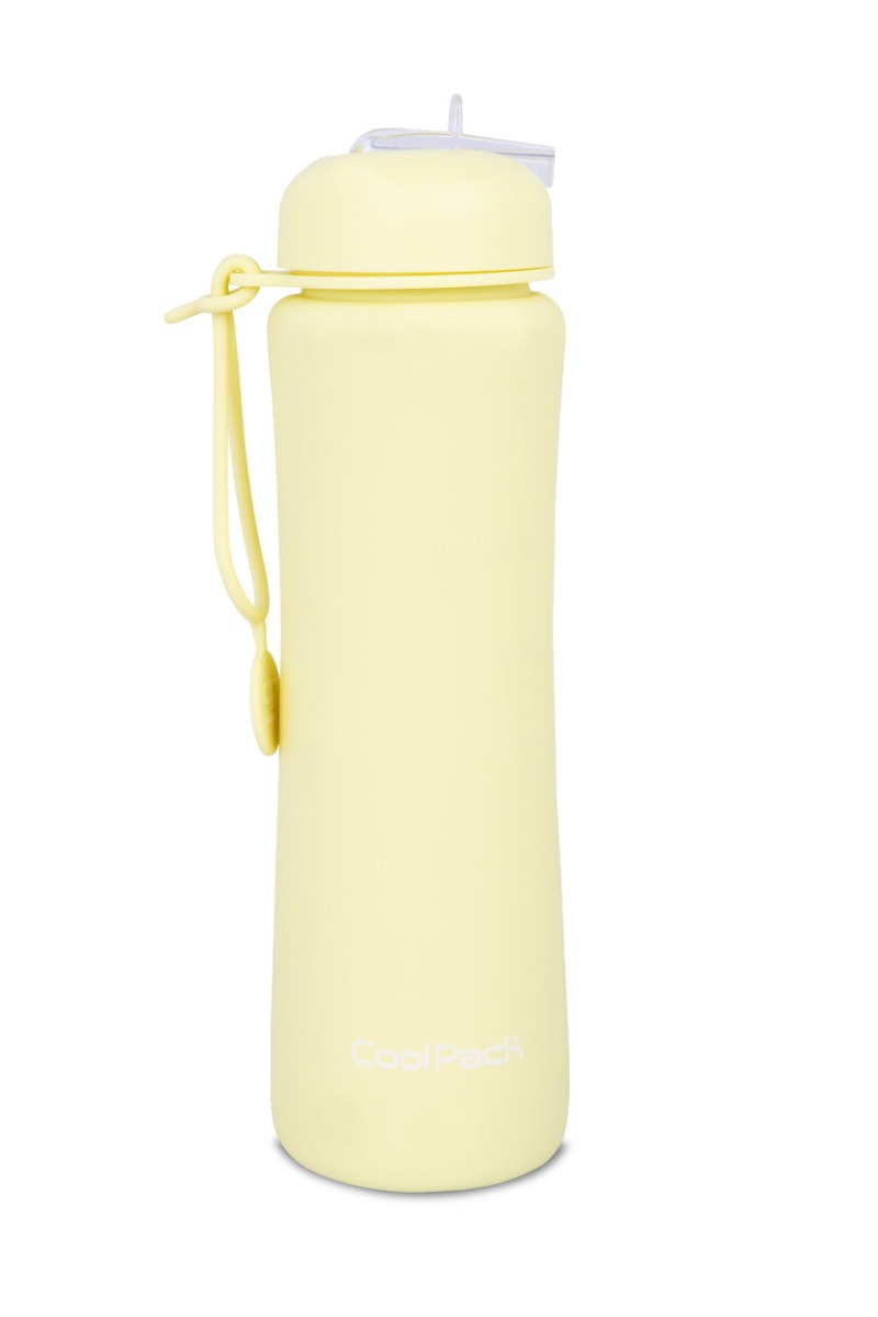 Сгъваема силиконова бутилка COOLPACK - PUMP - Powder yellow 1
