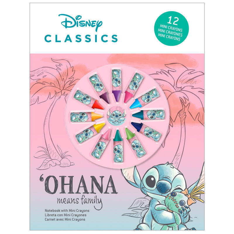 Stitch комплект тетрадка с мини пастели 1