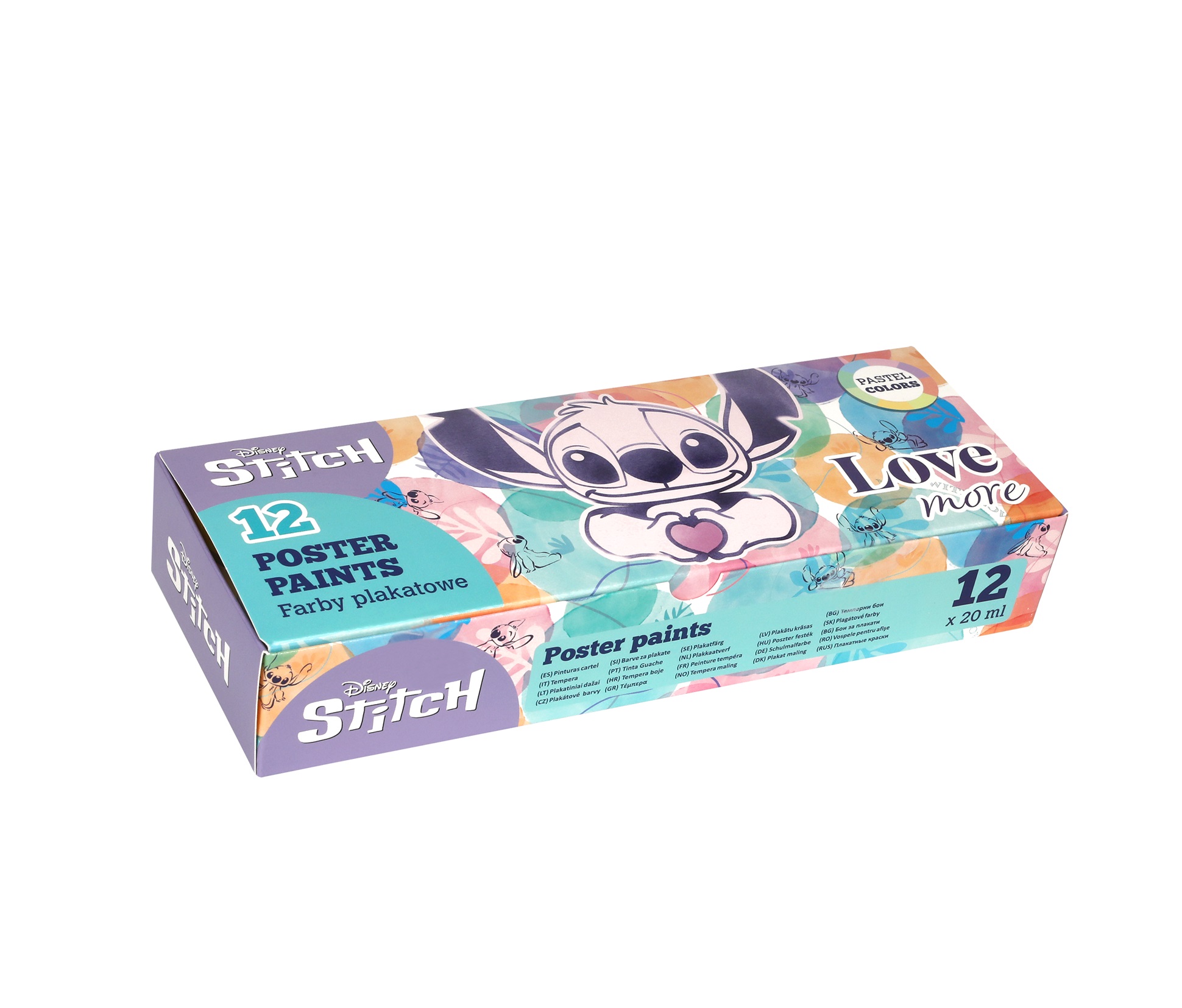 Темперни бои в бурканчета 12 цвята Stitch Pastel 1