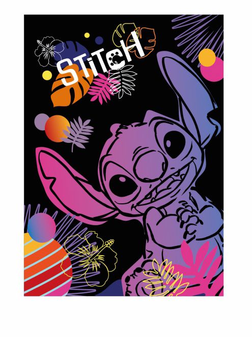 Тетрадка A4 60 листа, широк ред -  Stitch Black 1
