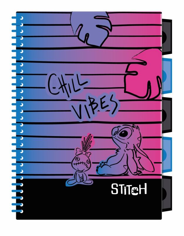 Тетрадка PP 100 л. B5 Coolpack Stitch Black - Chill Vibes 1